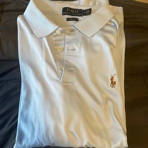 Mens Medium Ralph Lauren Polo, light blue